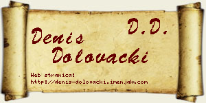 Denis Dolovački vizit kartica